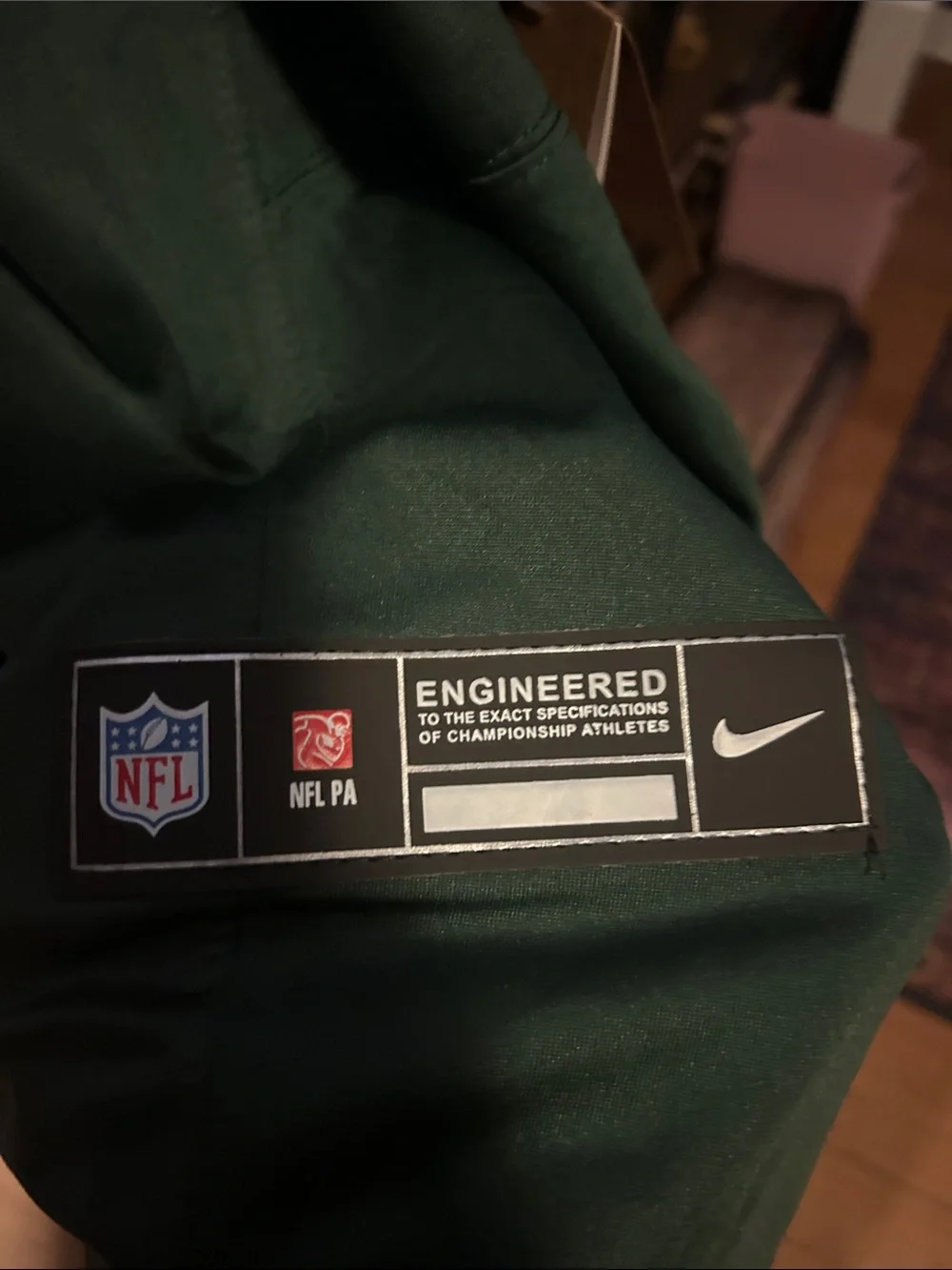 Green Bay packers Nike Green and Gold Football Jersey with White Number